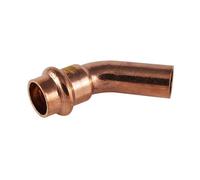 Curva a 45 in rame gradi maschio-femmina Ø 22-22 mm press gas Rame