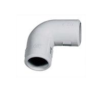 Curva a 90° per collegamento tubo rigido, ⌀16mm, ispezionabile, ad angolo, raggio ridotto, IP40, per interno, giunzione per impianto elettrico fuori muro, cavo elettrico, grigio RAL7035, PVC