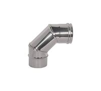 CURVA A GOMITO ACCIAIO CHIUSA 90° PER CANNA FUMARIA ACCIAIO INOX D° 120 CAMINI