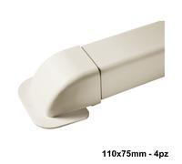 Curva a muro per canalina 110x75mm - 4 PZ