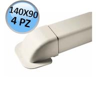 Curva a muro per canalina 140x90mm - confezione 4 PZ