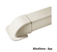 Curva a muro per canalina 60x45mm - 9 PZ