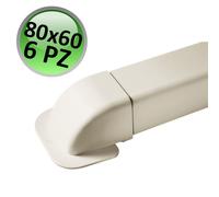Curva a muro per canalina 80x60mm - 6 PZ