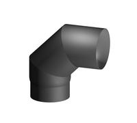 CURVA ACCIAIO AL CARBONIO SMALTATO 90° MF PER STUFE A LEGNA Diam 130