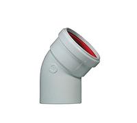 CURVA APERTA 45° M/F ø 80 mm PER TUBI IN ALLUMINIO BIANCO CALDAIA Stabile