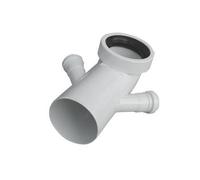 Curva Bianca WC Attacco Bicchiere Doppio Valsir Ø 110 x 50