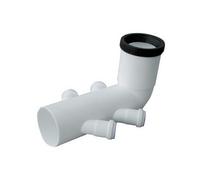 CURVA BIANCA WC CON 4 ATTACCHI VALSIR Diam 110/40 Tubi Raccordi Ppr Valsir