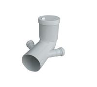 Curva Bianca WC Prolungata Attacco Bicchiere Doppio Valsir Ø 110 x 50