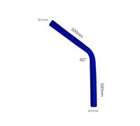Curva blu 45gradi Manitor id.51mm l.500mm SIMONI RACING - art. 4519BL