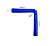 Curva blu 90gradi Manitor id.70mm l.500mm SIMONI RACING - art. 9015BL