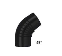 Curva canna fumaria (12cm) A 45 CLASSIC Nero opaco NO1204