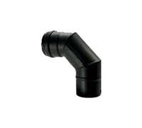 CURVA 90° SMALTATA PER PELLET NERO OPACO ø80 SAVE S.P.A.