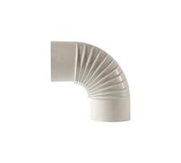 Curva canna fumaria Bertrams senza sportello di pulizia 90° rigida / ENAIL bianco