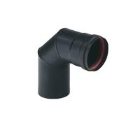 CURVA CHIUSA 90° in ACCIAIO PORCELLANATO 1,4mm Aeternum ALA Nero 8 - D. 80 mm