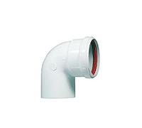 CURVA CHIUSA 90° M/F ø 80 mm PER TUBI IN ALLUMINIO BIANCO CALDAIA Stabile