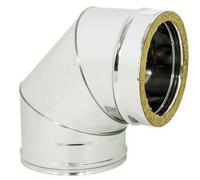 CURVA CHIUSA INOX DOPPIA PARETE 316-304 DA MM.80
