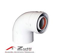 CURVA COASSIALE 87° 60/100 PER CALDAIE A CONDENSAZIONE BAXI