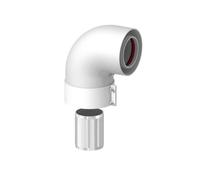 Curva Coassiale 90 Con Manicotto e Fascetta per Caldaie Convenzionali MF d.60/100 Bianca