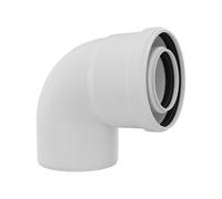 Curva Coassiale 90° per Caldaie a Condensazione Universale PP/PP Diametro 60/100 mm