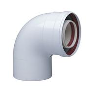CURVA COASSIALE A 90° PARTENZA CALDAIA Diam. 60/100 BAXI