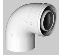 CURVA COASSIALE PER SCALDINO BAXI 90° - Dm 60/100