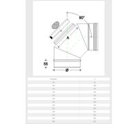 Aflex - Curva Gomito Inox Con Ispezione, Diametro 100mm