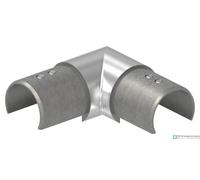 Curva d'angolo orizzontale in acciaio inossidabile, per 42,4 mm, V4A, angolo di