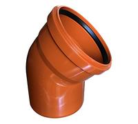 Curva di drenaggio 160 mm x 45 ° (PVC, 160 mm x 45 °).