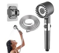 Curva doccia ad alta pressione, soffione doccia a pressione, modalità di sabbia ad alta pressione, 3 strisce per doccia, strato doccia Londrops a mano con tubo per vasca e rimozione del cloro