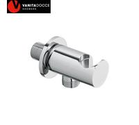 Curva doccia rotonda con supporto a muro in ottone attacchi 1/2'' M