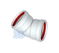 Curva F-F 45° in alluminio estruso bianco Ø 80mm fumi caldaia