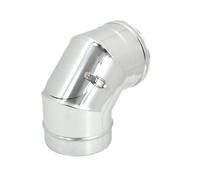 CURVA GOMITO 90° CON ISPEZIONE ADERENTE - INOX - PER STUFE e CAMINI