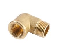 CURVA GOMITO ANGOLO 90° OTTONE GIALLO 1.1/2" MF RACCORDO TUBO ACQUA