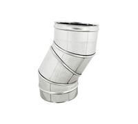 Curva gomito inox orientabile registrabile 5 decimi AISI 316 curvatura 0-90° (150mm)