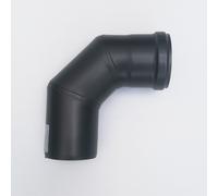 Curva gomito nero pellet a 90° da 80mm