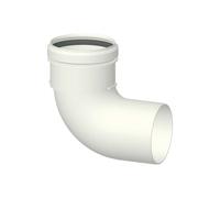 Curva in plastica a 90° Ø 80 mm Bianco