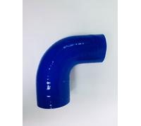 CURVA MANICOTTO RIDUZIONE SILICONE 90° 70-60mm 4 STRATI BLU CONDOTTO SILICONICO