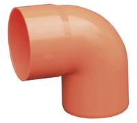 Curva per gronda in PVC arancione 87° Ø 100 mm