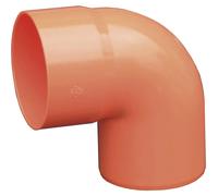 Curva per gronda in PVC arancione 87° Ø 125 mm