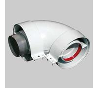 CURVA PER KIT COASSIALE A 90° 60 100 Tubi Raccordi Coassiali Alluminio