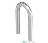 Curva per tubi in acciaio inox a 180°, in tubo 33,7 x 2,5mm, raggio centrale: 78