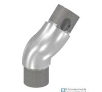 Curva per tubi in acciaio inox a 90°, regolabile, per 33,7x2,0mm, V2A