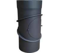 Curva per tubo fumo Bertrams con sportello di pulizia regolabile 0°-90° / SANITARIO allargato