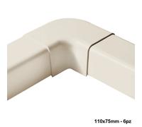 Curva piana per canalina 110x75mm - 6 PZ