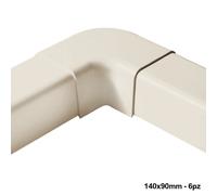 Curva piana per canalina 140x90mm - confezione 6 PZ