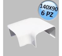 Curva piana per canalina 140x90mm - confezione 6 PZ