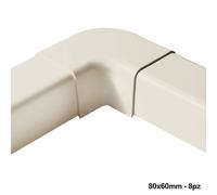 Curva piana per canalina 80x60mm - 8 PZ