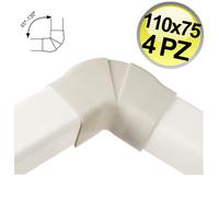 Curva piana regolabile per canalina 110x75mm - scatola completa 4 PZ