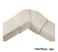 Curva piana regolabile per canalina 110x75mm - scatola completa 4 PZ