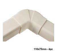 Curva piana regolabile per canalina 110x75mm - scatola completa 4 PZ